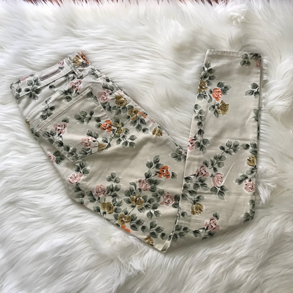 Citizens Of Humanity Floral Print Skinny Jeans 26